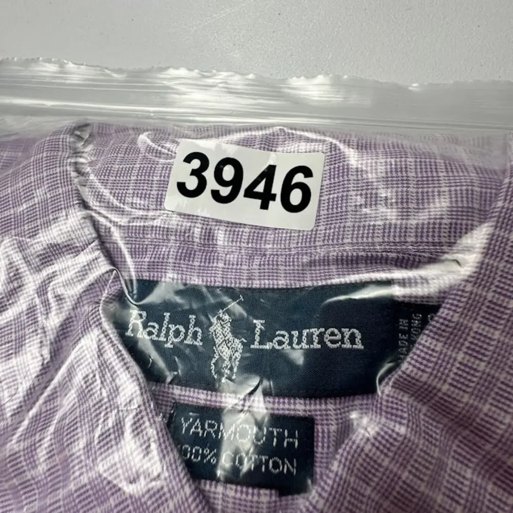 Ralph Lauren Shirt Mens 15 1/2-33 Purple Long Sleeve Button Up Yarmouth Preppy - Picture 11 of 11